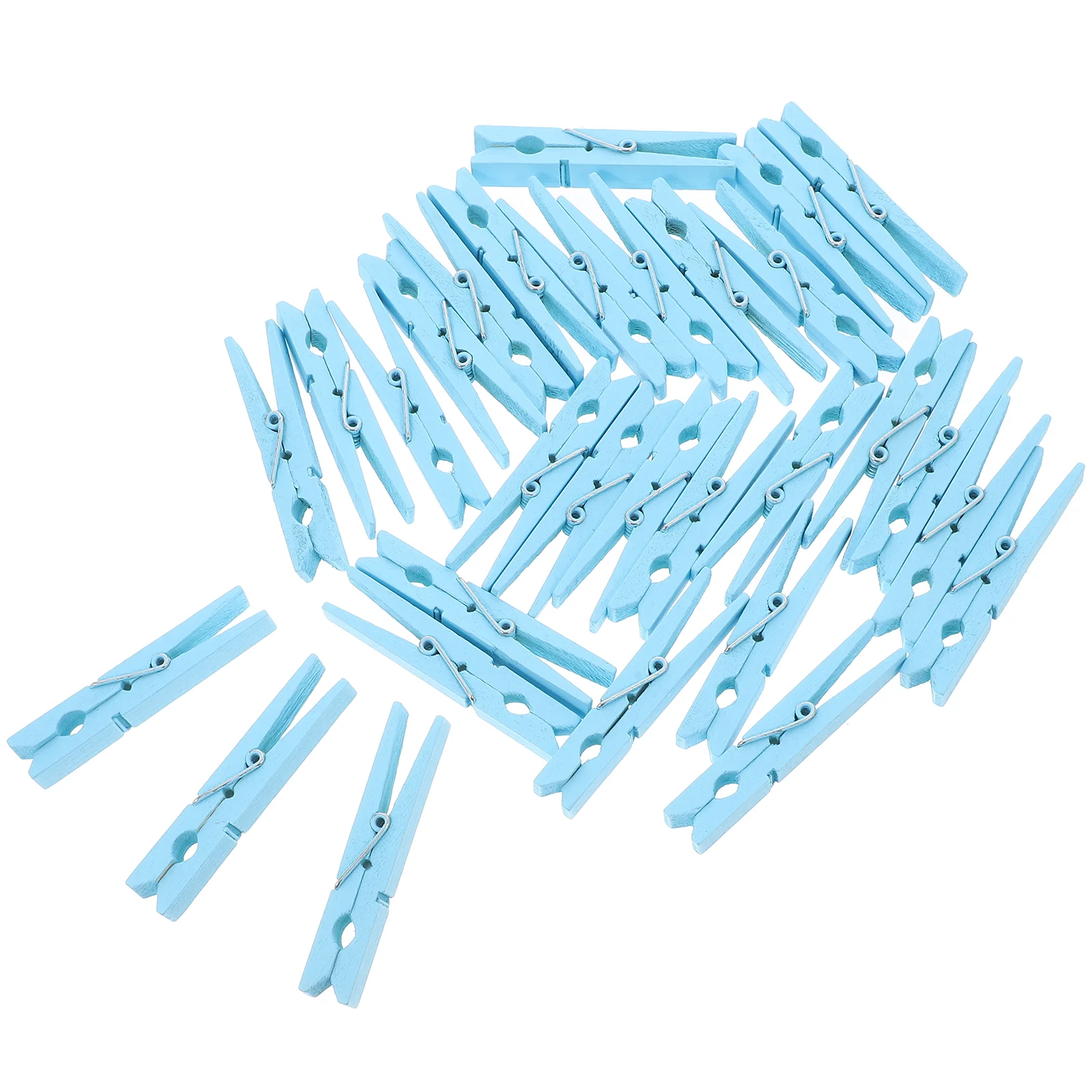 

30pcs 29 Inch Wooden Clothespins Clothes Pegs (Sky Blue) Clothes pins