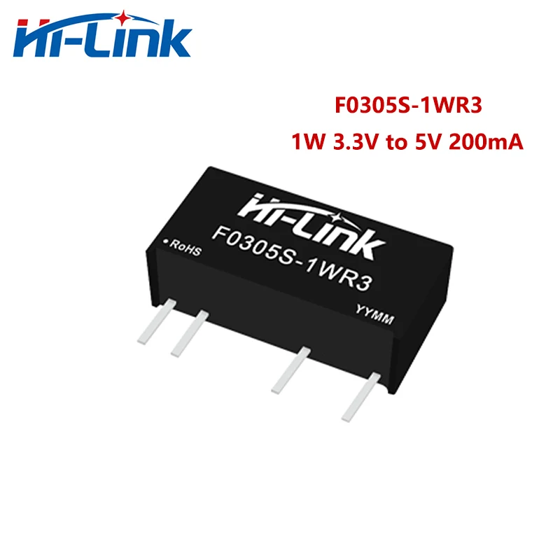 Free Shipping New 10pcs/lot F0305S-1WR3 Mini Size 1W 3.3V to 5V 0.2A DC DC Converter Isolated Power Supply Module Smart Home