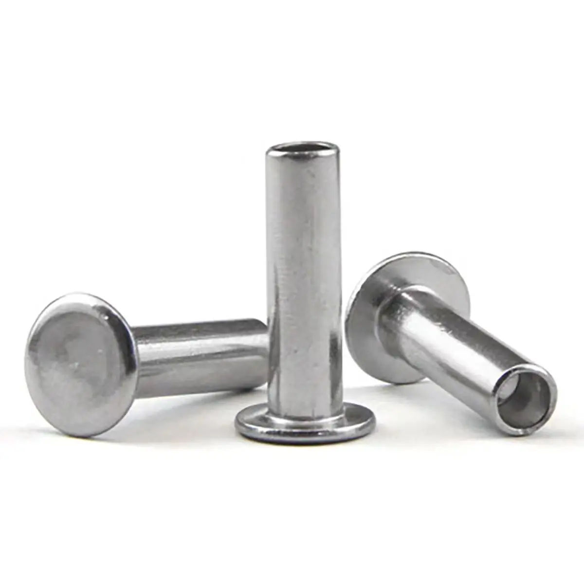 304 Stainless Steel Flat Head Semi Hollow Rivet / Flat Round Head Semi Hollow Rivet  M2M2.5M3M4