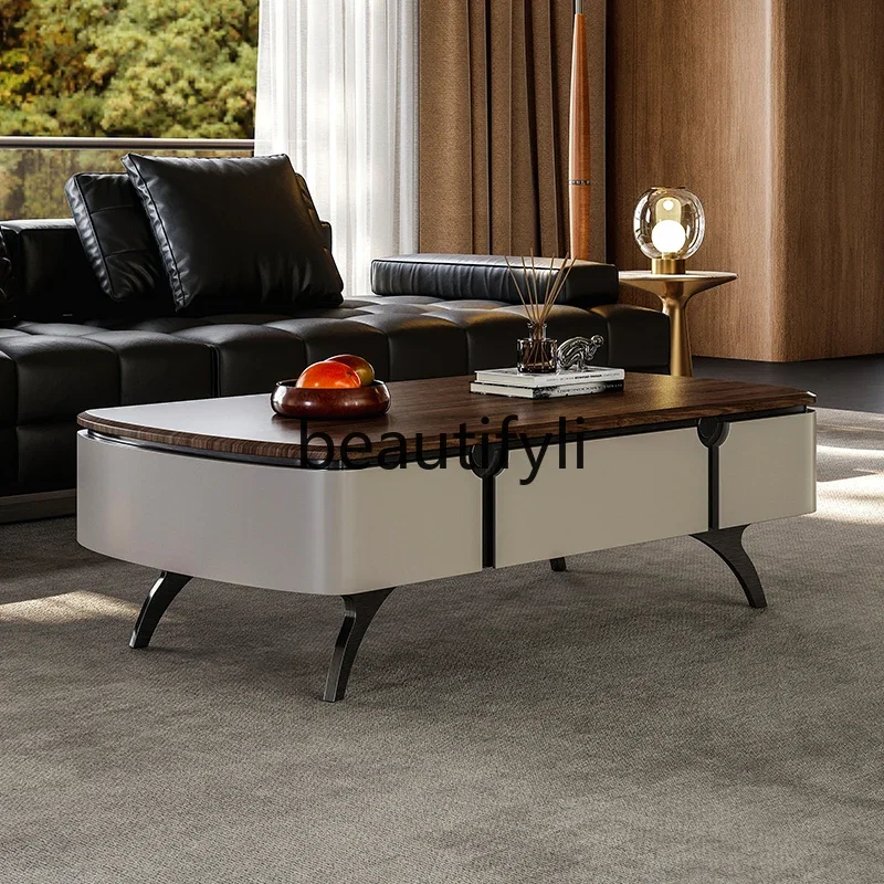 Table Basse Moderne et Simple pour le Salon Tiroir en Marbre Créatif Luxe observateur Haut Gamme StylisteRangement pour Maison