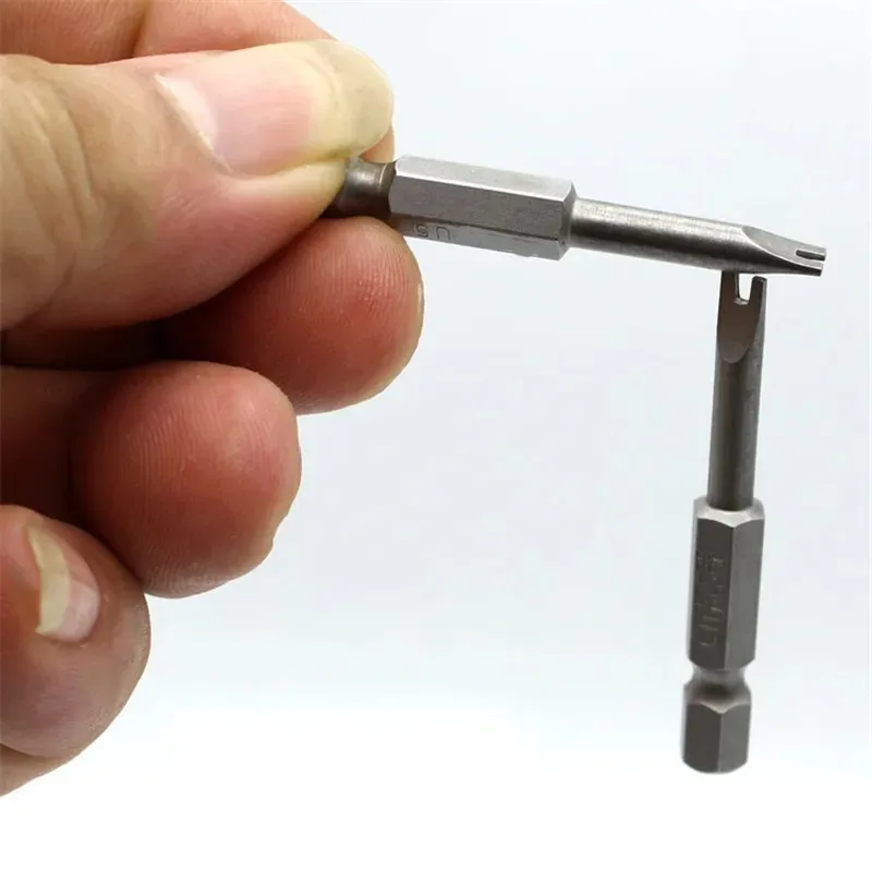 5Pcs 1/4 인치 생크 육각 자기 U 자형 스크루 드라이버 비트 50mm 길이 긴 스패너 스크류 드라이버 U4-U8 핸드 툴