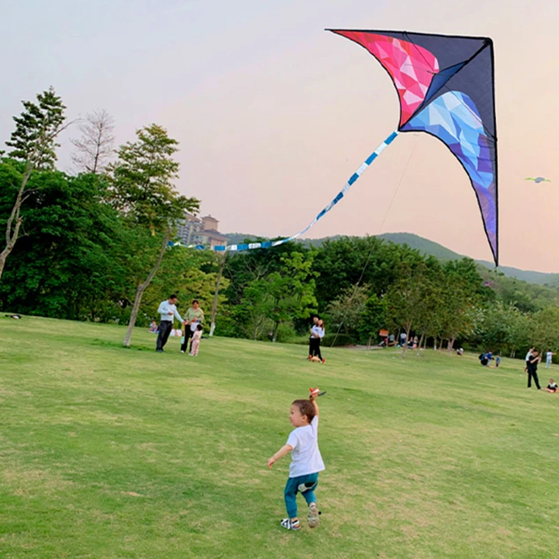 Free Shipping delta kites flying set nylon ripstop parachute kites wind professional kites factory rainbow high snake kites