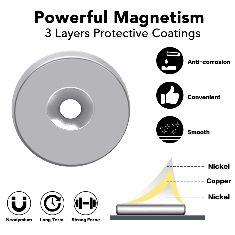 30-100 Pcs 8x3-3 mm Super Strong Neodymium Magnet Countersunk Hole Square N52 NdFeB Magnet imanes Permanent Magnetic Disc