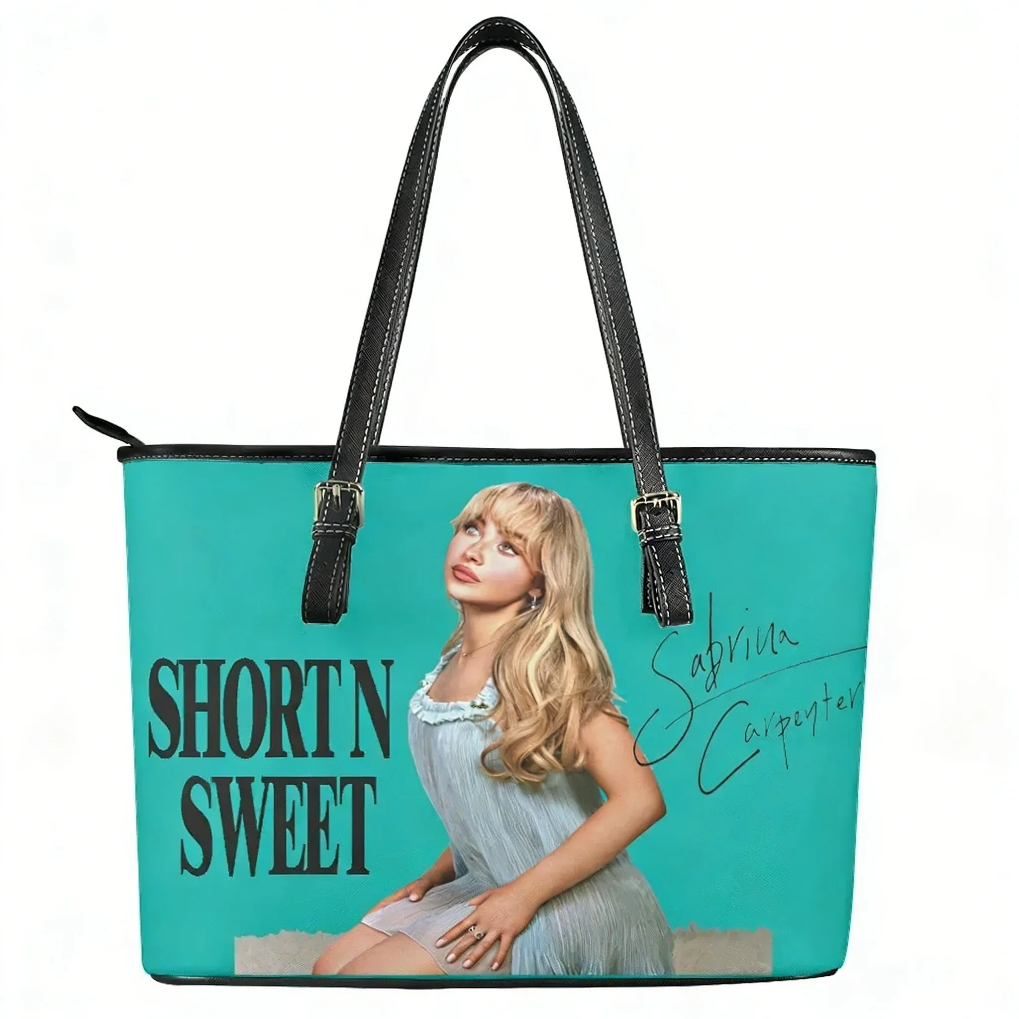 

Сумка-тоут Sabrina Carpenter Singer, персонализированная, для женщин и мужчин, кожаная, деловая, дорожная, подарочная
