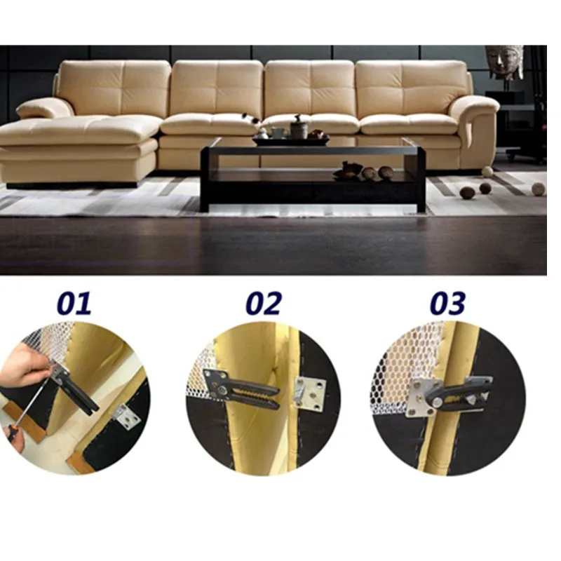 2pcs Furniture Hinge Sofa Connector Hasp Alligator Clip Joint Snap Link Sectional Sofa Connection Fastener Metal Accessories