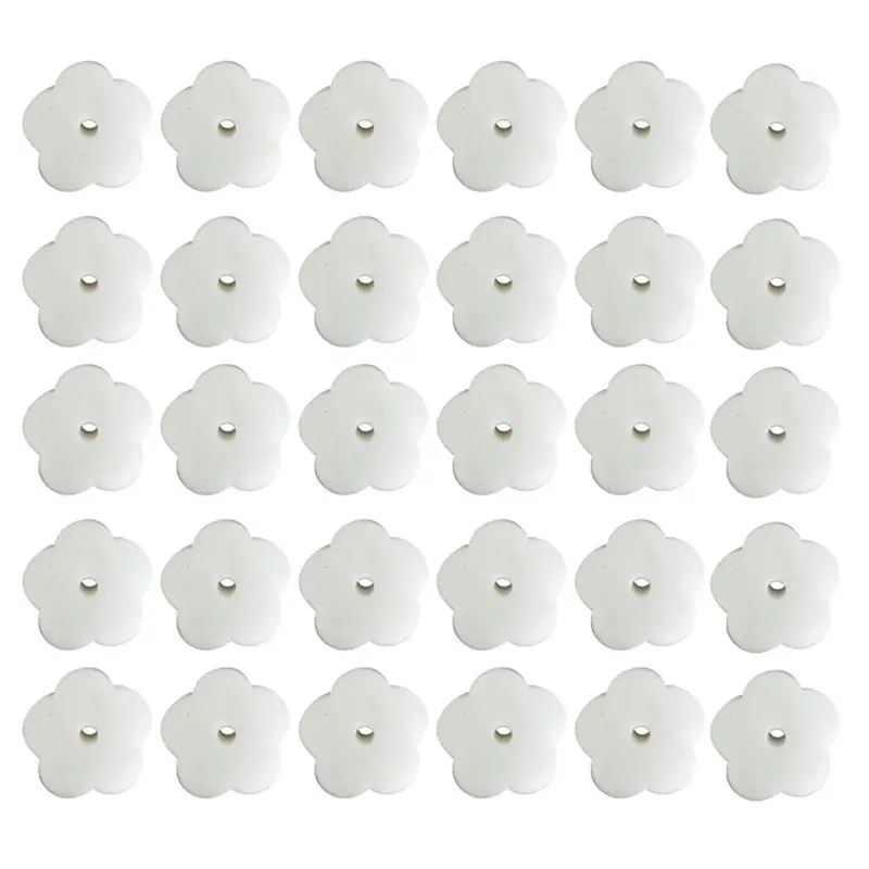 Image of 30 Stück Weiße Blumenförmige Filterschwämme Öl- und Schmutzabsorbierende Schwämme für Schwimmbäder und Whirlpools