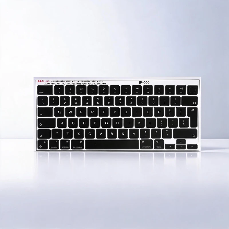 Naklejki transferowe na klawisze klawiatury w układzie ISO, naklejki z literami językowymi do wymiany klawiszy na MacBooku i laptopie, bez pozostałości. — zdjęcie produktu 5