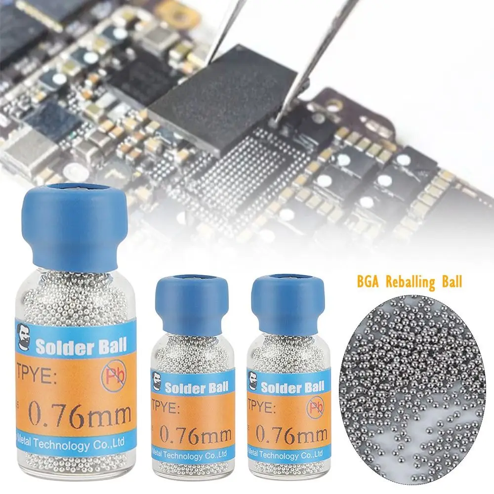 10K 0.2~0.76mm Solder Ball Practical Repair Tools Leaded Lead-free BGA Reballing Ball Weld Reworking Tin Beads IC Chip Rework