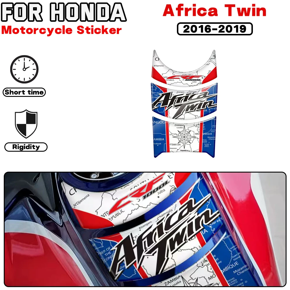 

For HONDA Africa Twin 2016 2017 2018 2019 Motorcycle Accessories Gass Tank Pad Protector Sticker 3D Resin Decal