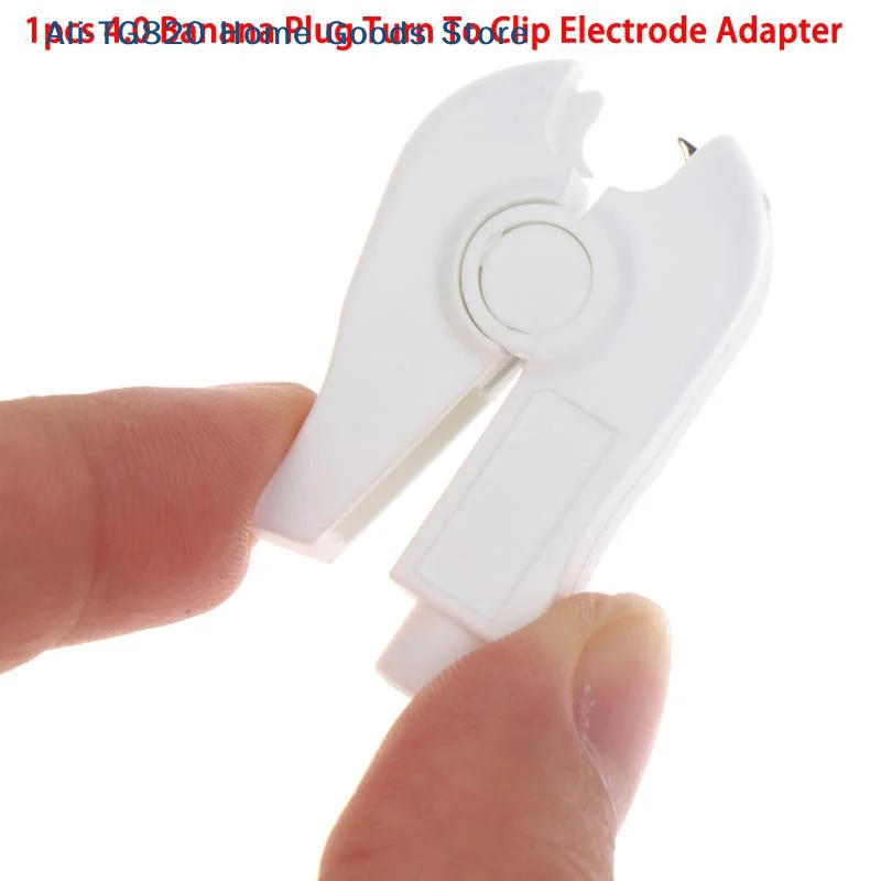 [TG820]1Pcs ECG/EKG Cable To Electrode Pad Connector Accessories 4.0 Banana Plug Turn To Clip Electrode Adapter