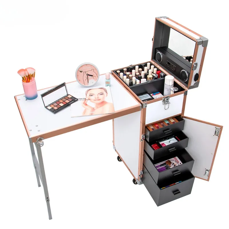 

Modern Spa Beauty Salon Polish Furniture Portable Dryer Nail Manicure Station Table Custom Beauty Salon Furniture