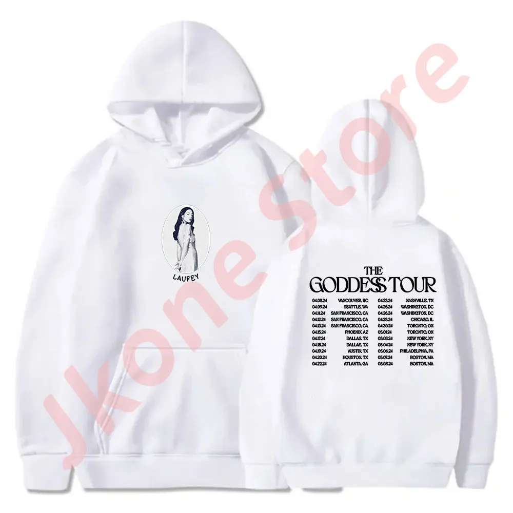 Laufey Merch Pullovers The Goddess Tour Hoodies Winter Women Men Fashion Casual Streetwear Sweatshirts