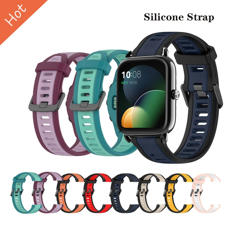 

20mm New Adjustable Silicone Strap For AXTRO Fit 3 / Actxa Tempo 4c For Haylou LS02 RS4 Plus For Amazfit GTS 2 3 4