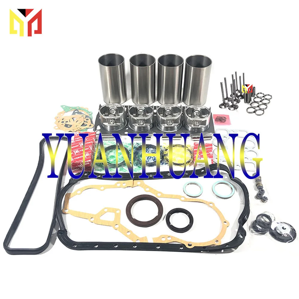 4LE1 Engine Rebuild Kit With Valve Overhual Repair Gasket Set For ISUZU Diesel Liner Piston Ring Bearing