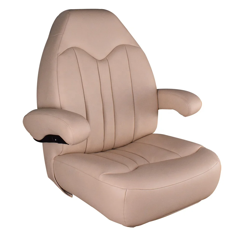 

Comfortable Pontoon Helm Boat Seat Captain Chair With Arm Rest For Boat Manufacturer