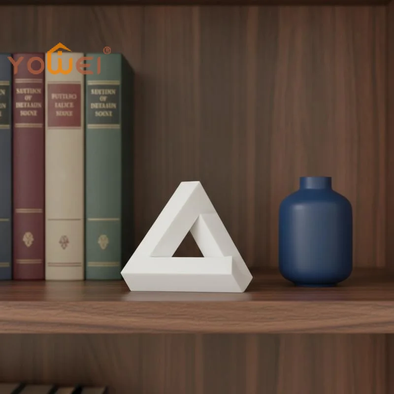 Latest Penrose Triangle Ornament Optical Illusion Design Desktop Decoration Stress Relief Model Collectible Figurines