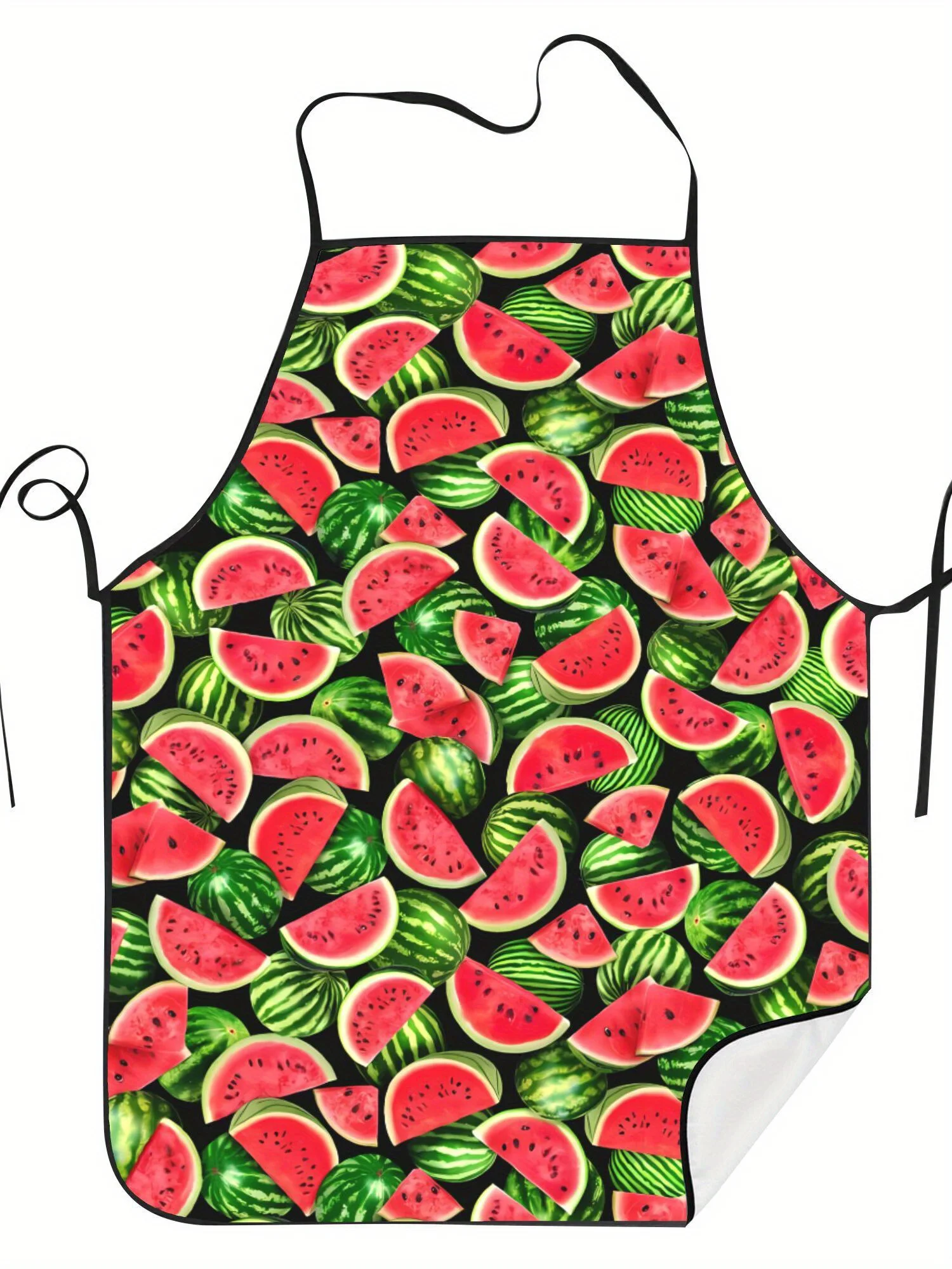 Vibrant Watermelon Slice Printed Apron for Men and Women Artistic Fruit Graphic Kitchen Cooking Apron