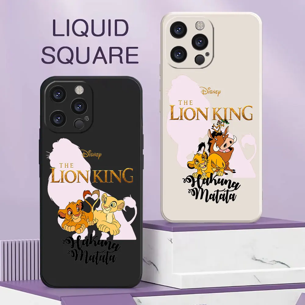 The Lion King HAKUNA MATATA For iPhone 16 Pro Max Case For iPhone 16 15 14 13 12 11 Pro Max Plus Mini Case Liquid Silicone Cover