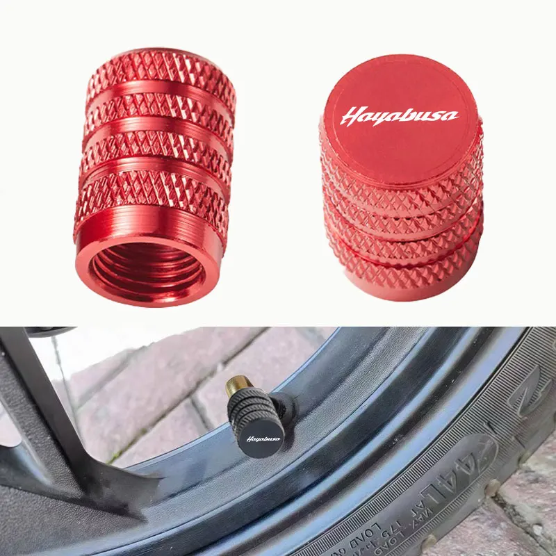 2 قطعة اكسسوارات الدراجات النارية صمام الإطارات منفذ الهواء الجذعية غطاء قبعات ل هايابوسا GSX1300R GSX 1300R GSXR 1300 هايابوسا 2008-2025 #1