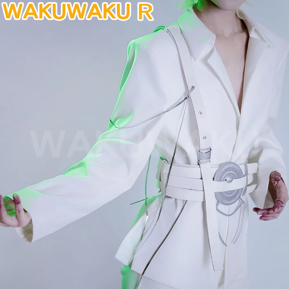 أزياء لوكا التأثيرية أنيمي الغريبة المرحلة التأثيرية 【XS-2XL】WakuWaku-R الرجال الأبيض الجولة 7 وميض ذهب موحدة لوكا تأثيري حجم كبير #3