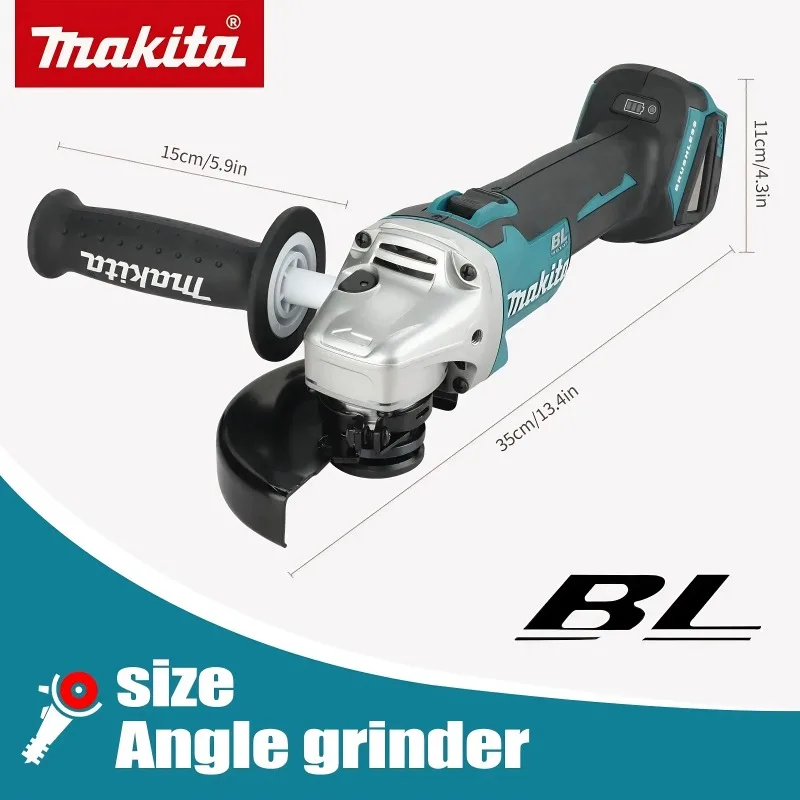 Original Makita DGA404 100mm Brushless Angle Grinder Li-ion Battery Cordless Cutting Polishing Grinding For Makita 18V Battery
