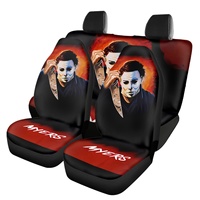 Horror Movie Full Set Car Seat Covers The Night He Came Home Michael Myers Bloody Knife Sedan Seat Cushion Comfort Accessories