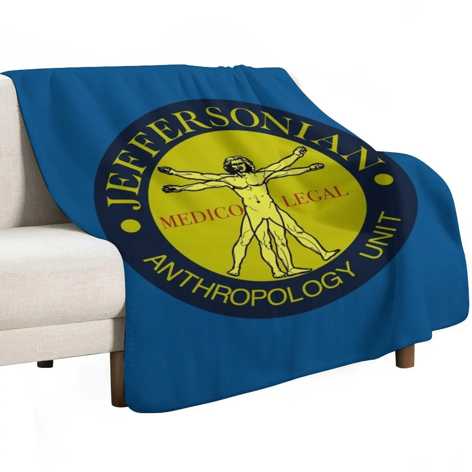 Jeffersonian Badge Throw Blanket heavy to sleep Giant Sofa Flannels christmas decoration Retros Furrys Blankets