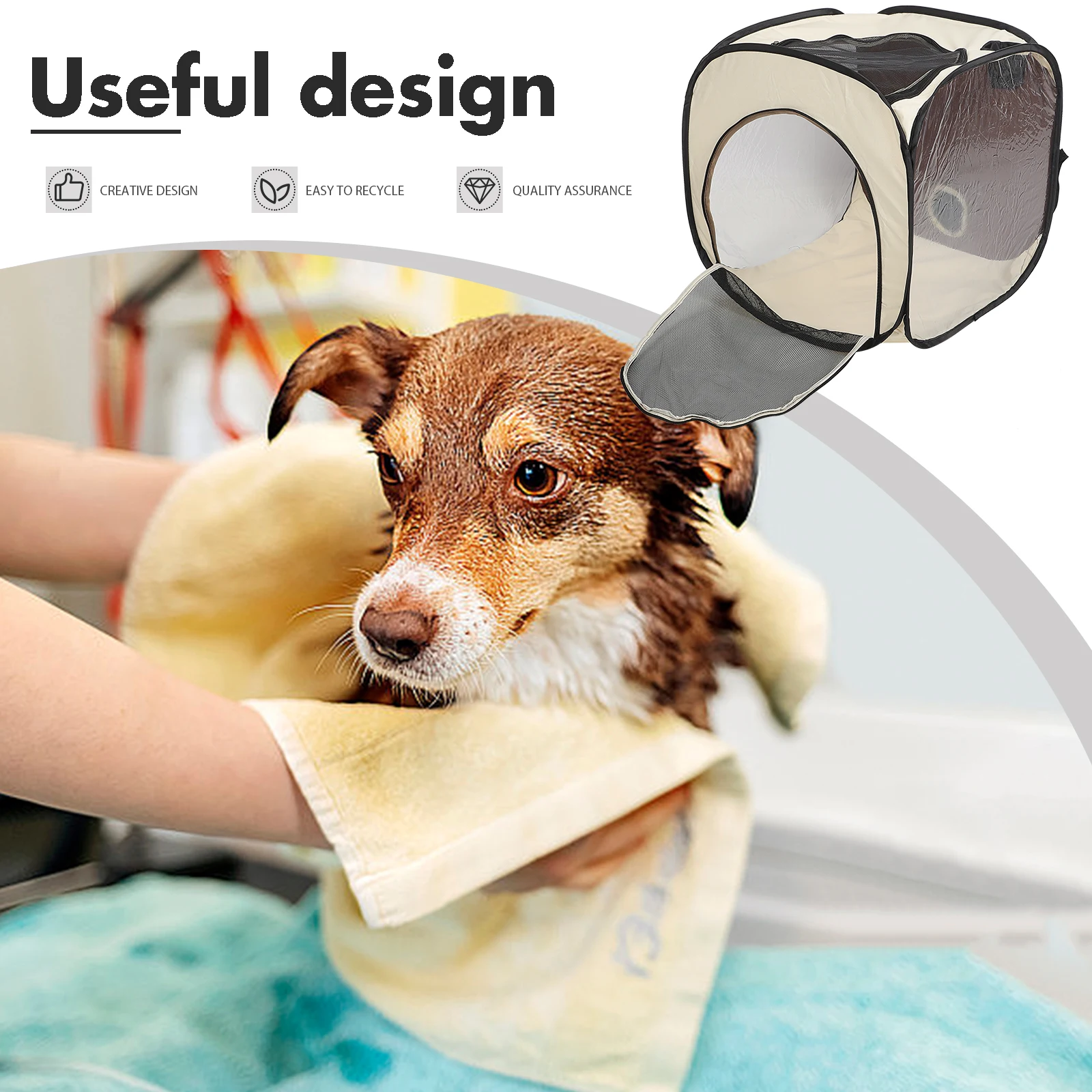 

Drying Box After-bath Dryer Cat Washing Bag Hair Bathing Supplies Shower Cage Blower for Pet