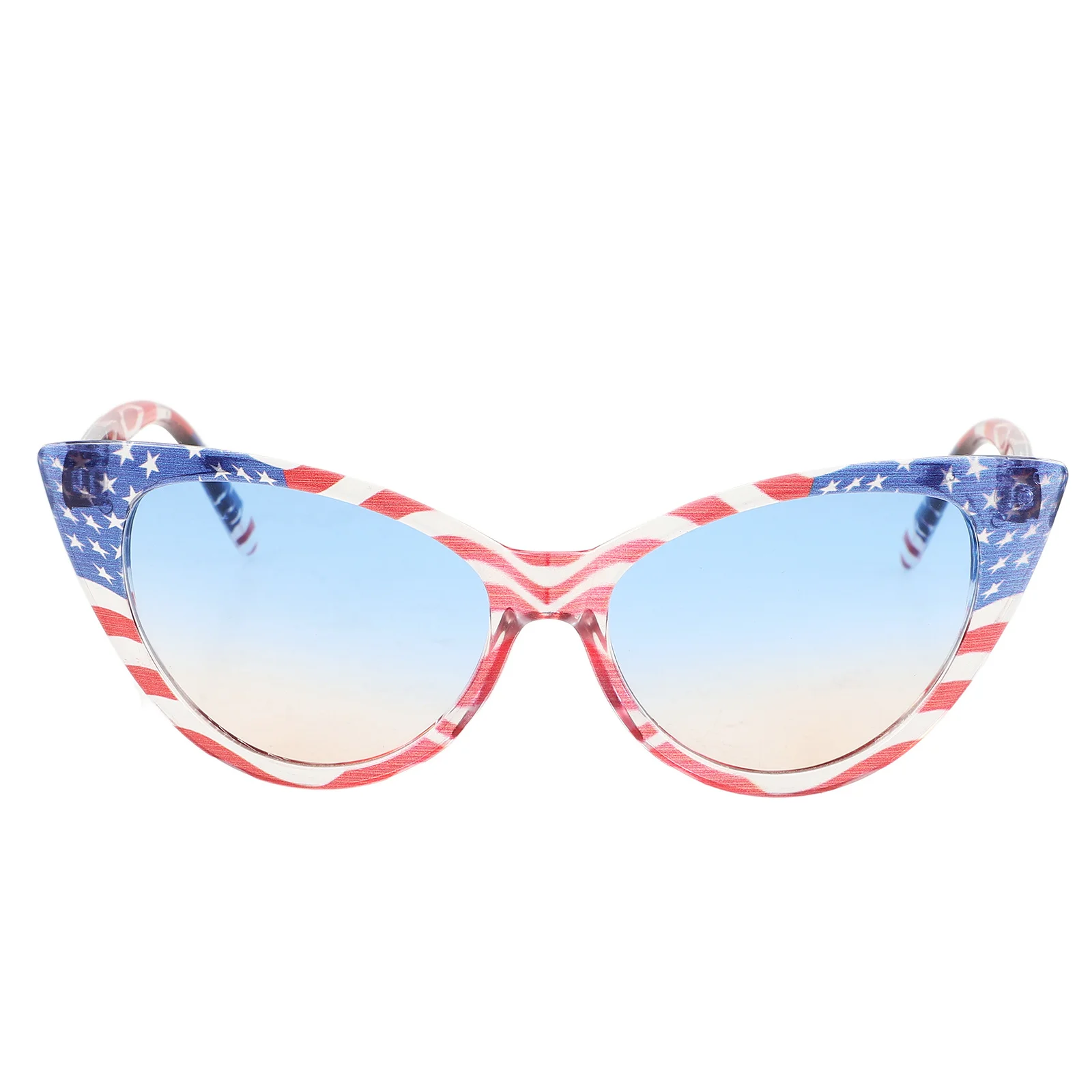 

Cat Eye Sunglasses American Flag Durable Pc Uv Blocking 4th July Party Patriotic Novelty Glasses American Flag Glasses