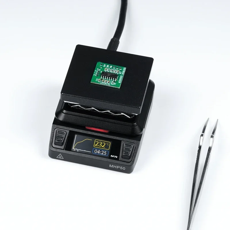 MINIWARE MHP50 Mini Hot Plate Preheater 50*50mm Heating Area Constant Temperature Heating Table 350℃ Intelligent Heating Tool