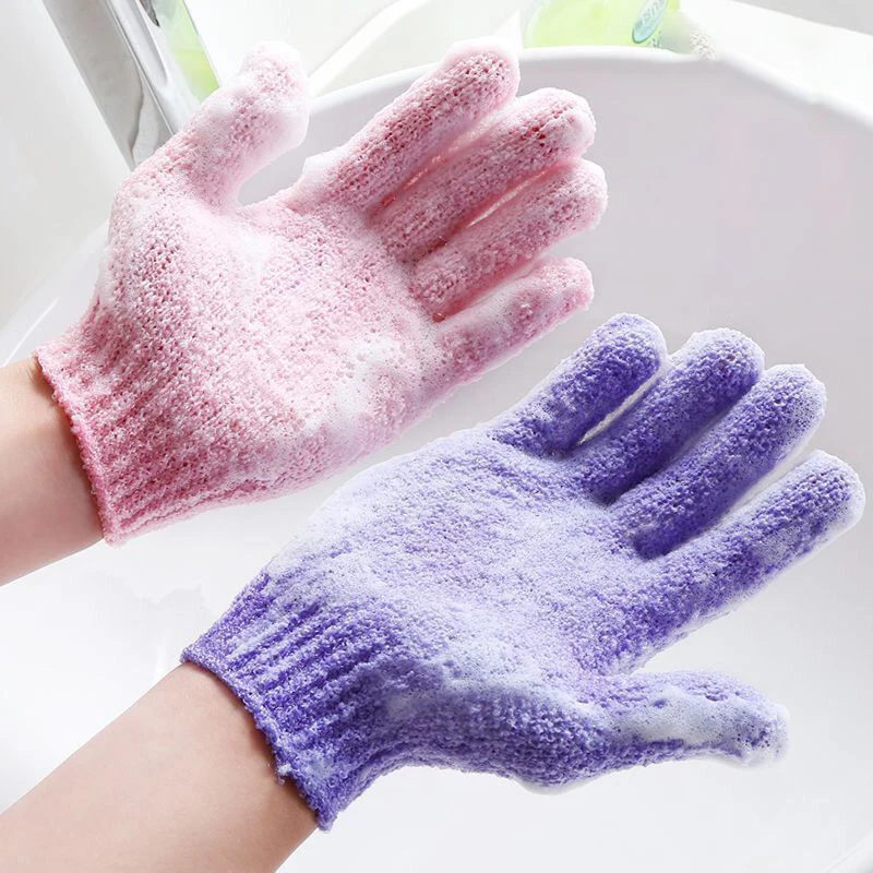

Exfoliating Bath Gloves - Scrub Mitt for Dead Skin Removal, Back Cleansing & Shower Exfoliation