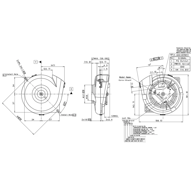 Ventilador de Motor para xiaomi 1s, 1ª generación, Mijia SDJQR01RR, SDJQR02RR, SDJQR03RR, barredora, módulo de limpieza al vacío