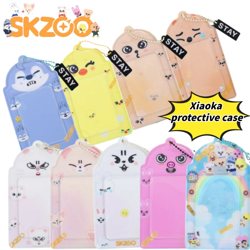 SKZOO Leebit PuppyM Wolf chan Lindo y Creativo Personaje de Anime Periférico Funda Protectora para Tarjetas de Fotos de Tres Pulgadas con Llavero