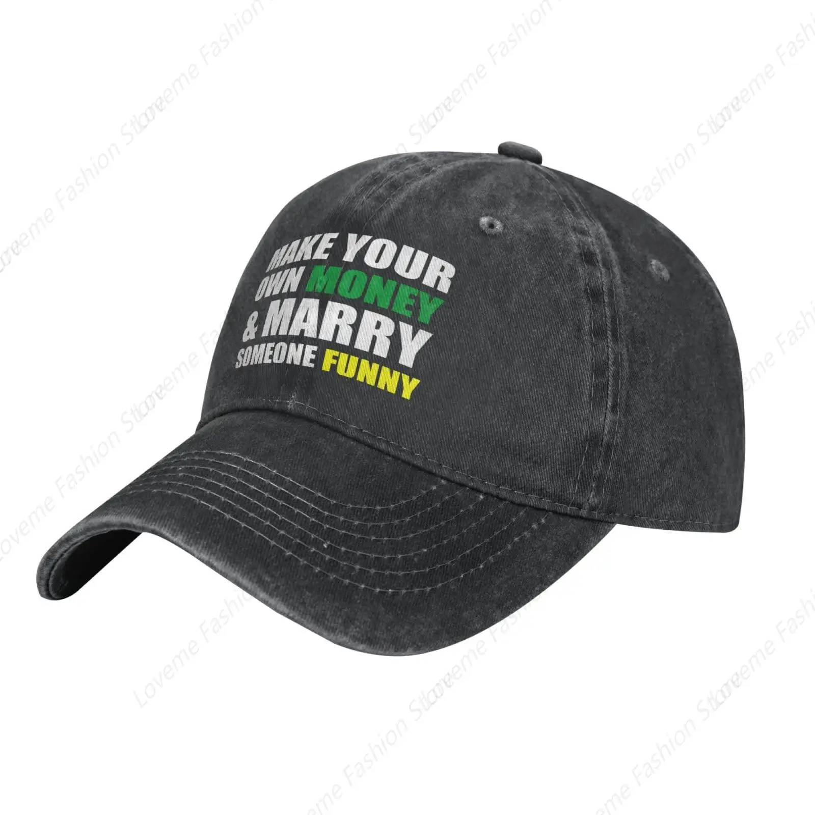 Make Your Own Money and Marry Someone Funny Running Caps Outdoor Sports Cap Adult Sunscreen hat Men Women Hat For Leisure Walk