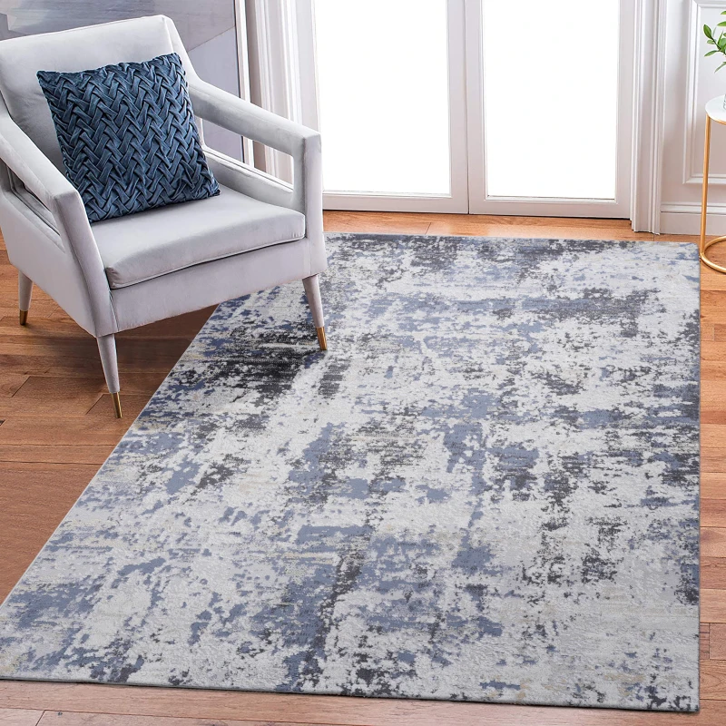 

NAAR PAYAS Collection 5X7 Grey / Denim / Abstract Area Rug