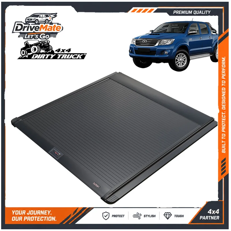 Dustproof Roll up Tonneau Cover Manual Truck Bed Cover for 2005-2014 Toyota Hilux Vigo Double Cab 1.52M Bed