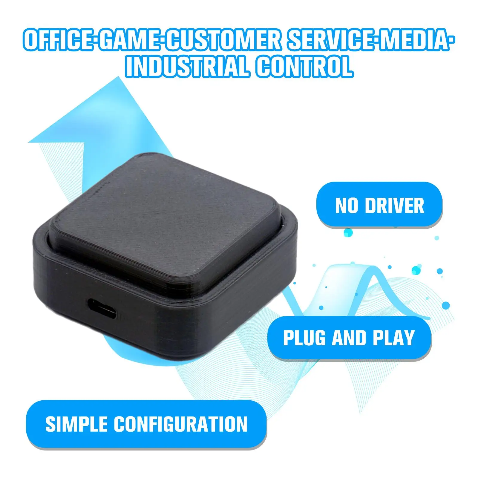 One Key USB Programmable Macro Keyboard Big Keys One-key Button Shortcut Mouse Hot Key Mini Paste One Copy Keyboard Key B1C6