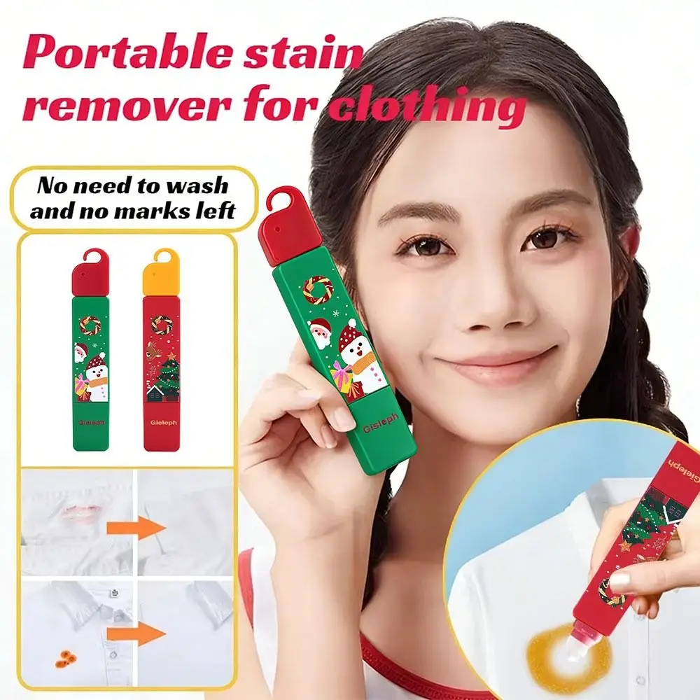

12ml Stain Remover Pen with Brush Head Double Head Design Oil Remover Stick Water-free Emergency Stain Remover Shopping