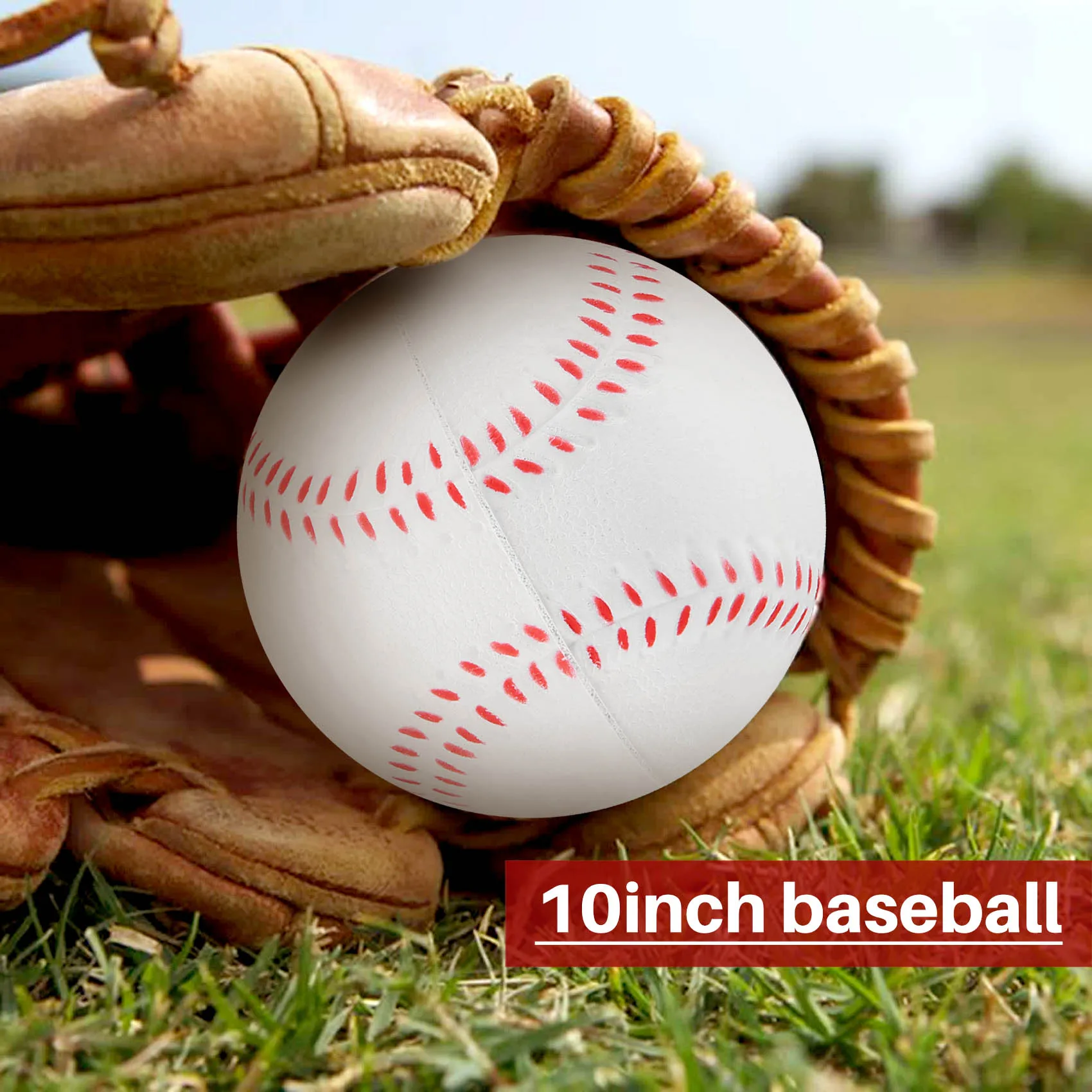 Sport Baseball Reduced Impact Baseball 10Inch Adult Youth Soft Ball for Game Competition Pitching Catching Training