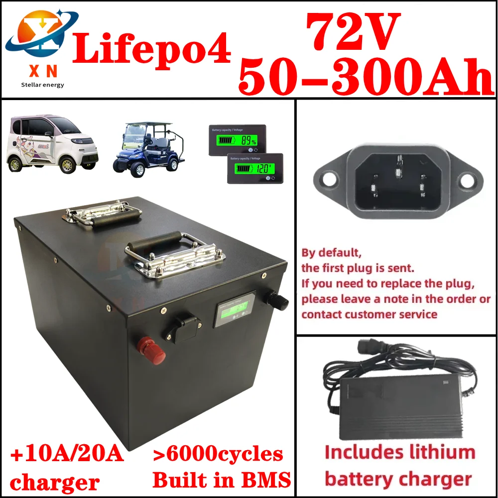 

Литиевая батарея XN 72 В 50 Ач 70 Ач 90 Ач 100 Ач 150 Ач 180 Ач 200 Ач 300 Ач Lifepo4 для 3 кВт 7 кВт Экскурсионный автобус Мотоцикл двухколесный