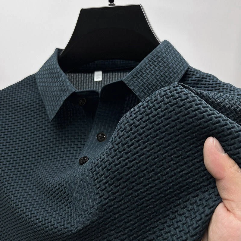 Summer New Men\'s Short Sleeve T-shirt Cool and Breathable Polo Shirt Business Casual Sweat-absorbing Tops L-4XL