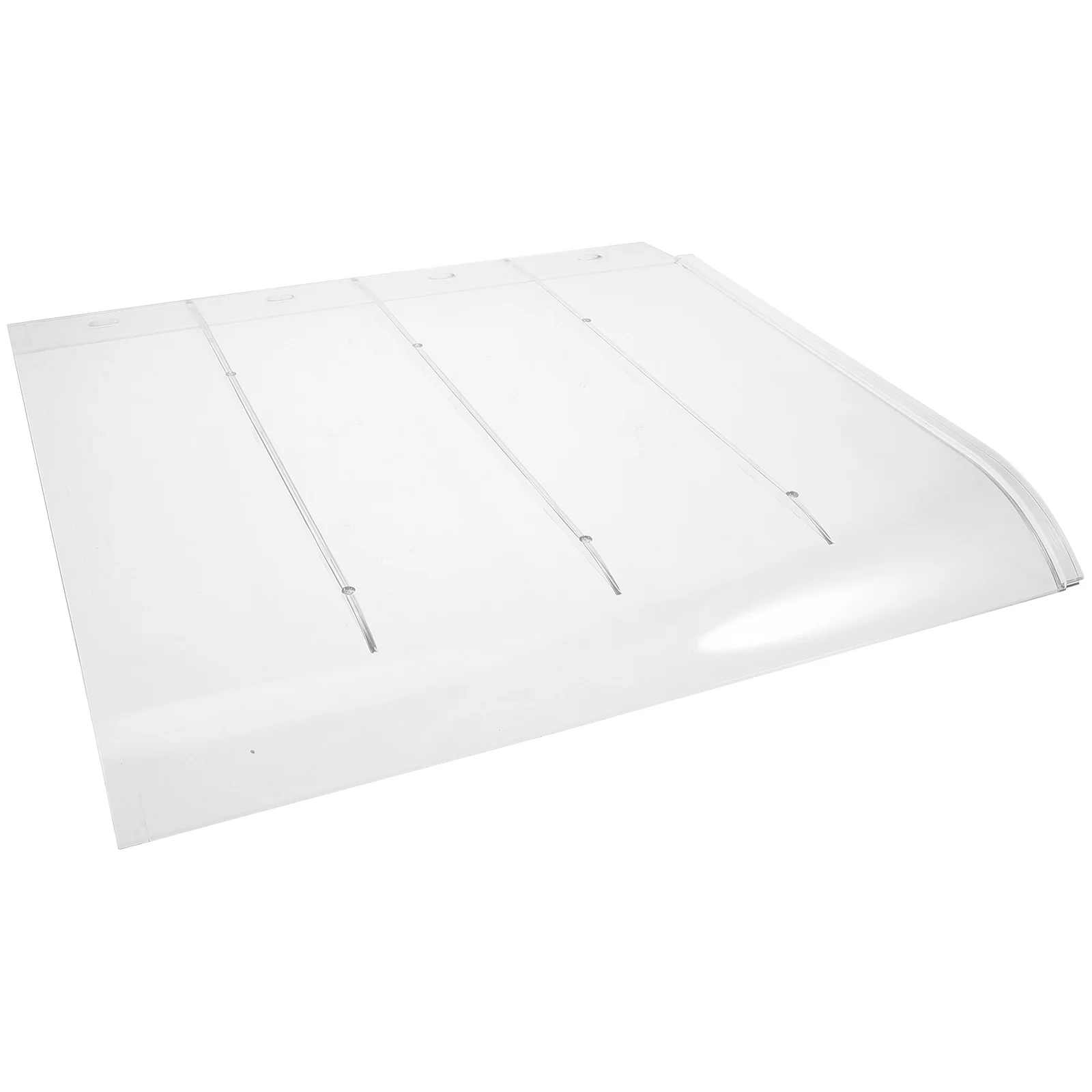 

Transparent Pc Window Awning for Rain and Sun Protection Flat Edge Design Easy Install Outdoor Patio Balcony Door Canopy Shelter