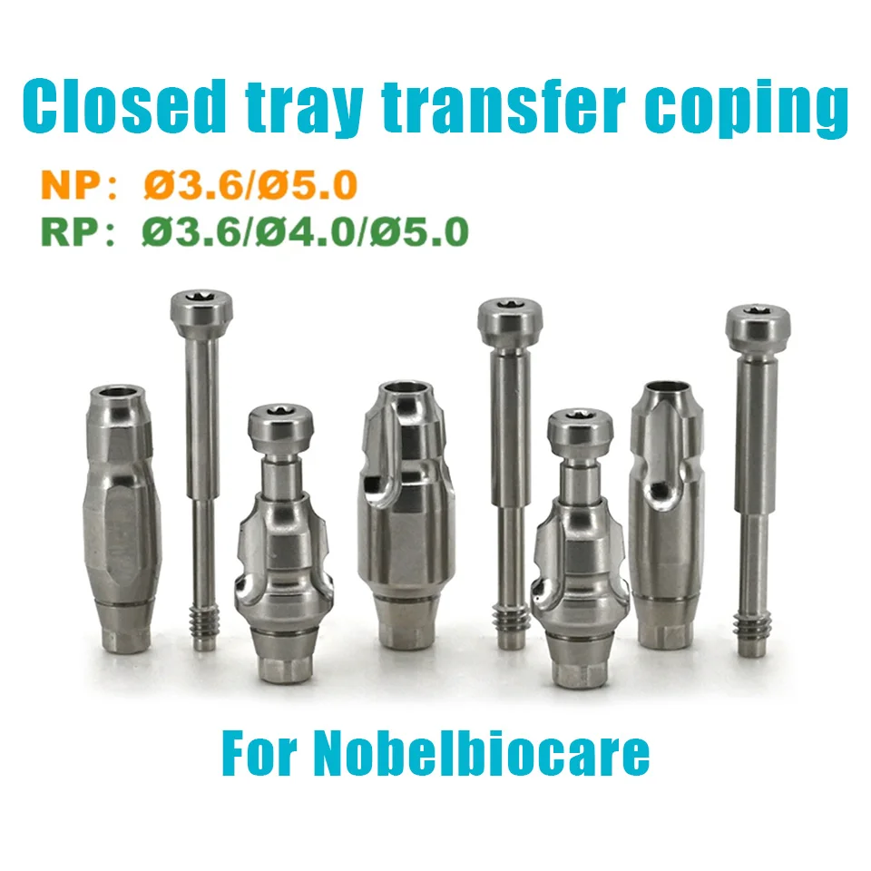 10Pcs/Set For Nobel Closed Tray Impression Transfer Coping Analog Screws Kit Prosthetic Dental Lab Equipment Implant Components