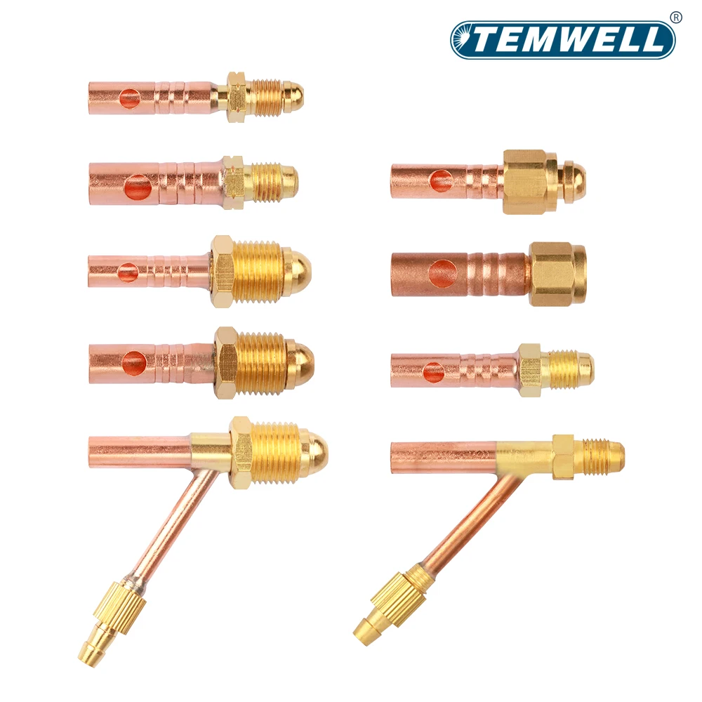 

TEMWELL Argon Arc Tig welding Gun WP-12/17/18/26 split to integrated upper lower front Rear Copper threaded joint Accessories