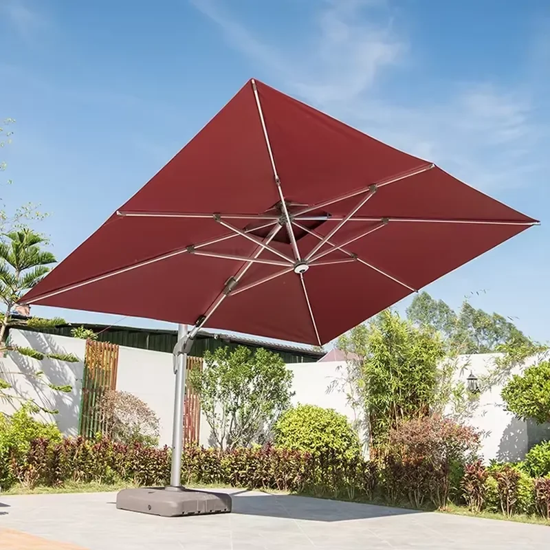 Full Aluminum Clear Anodized Frame Umbrella Super Strong Patio Parasol Outdoor Furniture for Garden/Hotel/Coffee