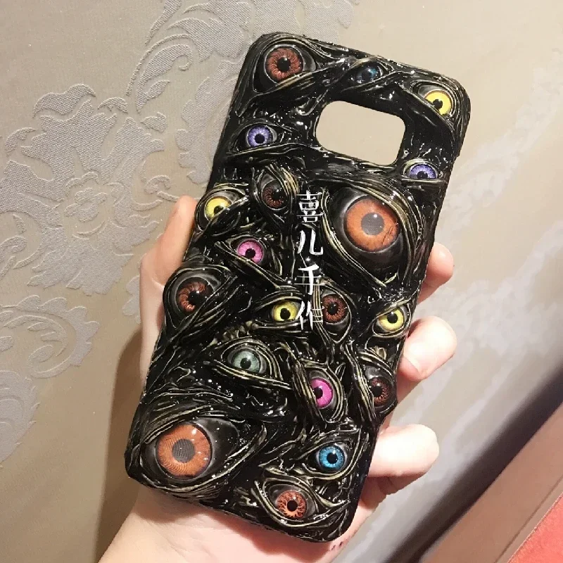 4025 Original Handmade Customized Phone Cases 3D Horror Cthulhu Eyes Horror Gothic Punk Dark Cthulhu Halloween Gift Phone Cases