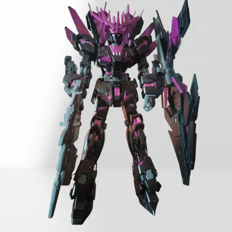 Xd unicórnio banshee preto roxo hg 1/144 RX-0 montar o modelo crianças quebra-cabeça brinquedo figuras de ação presentes decorativos colecionáveis