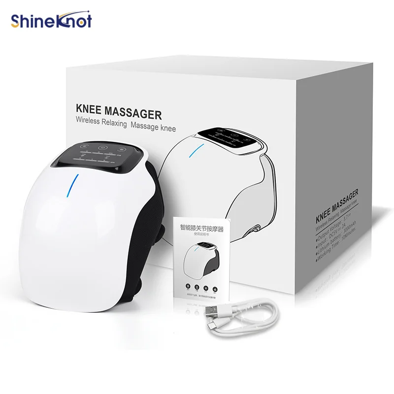 SHINEKNOT Red Light Therapy Device Knees Joint Heat Therapy Massage Function Home Infrared Light Therapy Rechargeable Knee Brace