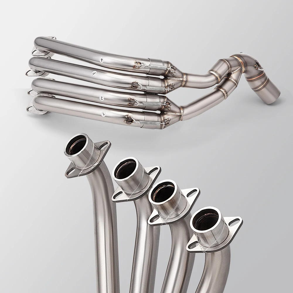 

For CBR650 CB650R CBR650 Dual Port Connector Tube Front Link Pipe Silk On AT2 Full Exhaust System 2014-2023