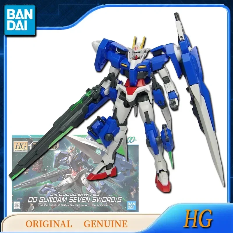 Bandai Original Genuine GN-0000GNHW/75G 00 GUNDAM SEVEN SWORO/G Anime Action Figures Toys for Kids Gift Assembly Model Ornaments